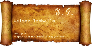 Weiser Izabella névjegykártya